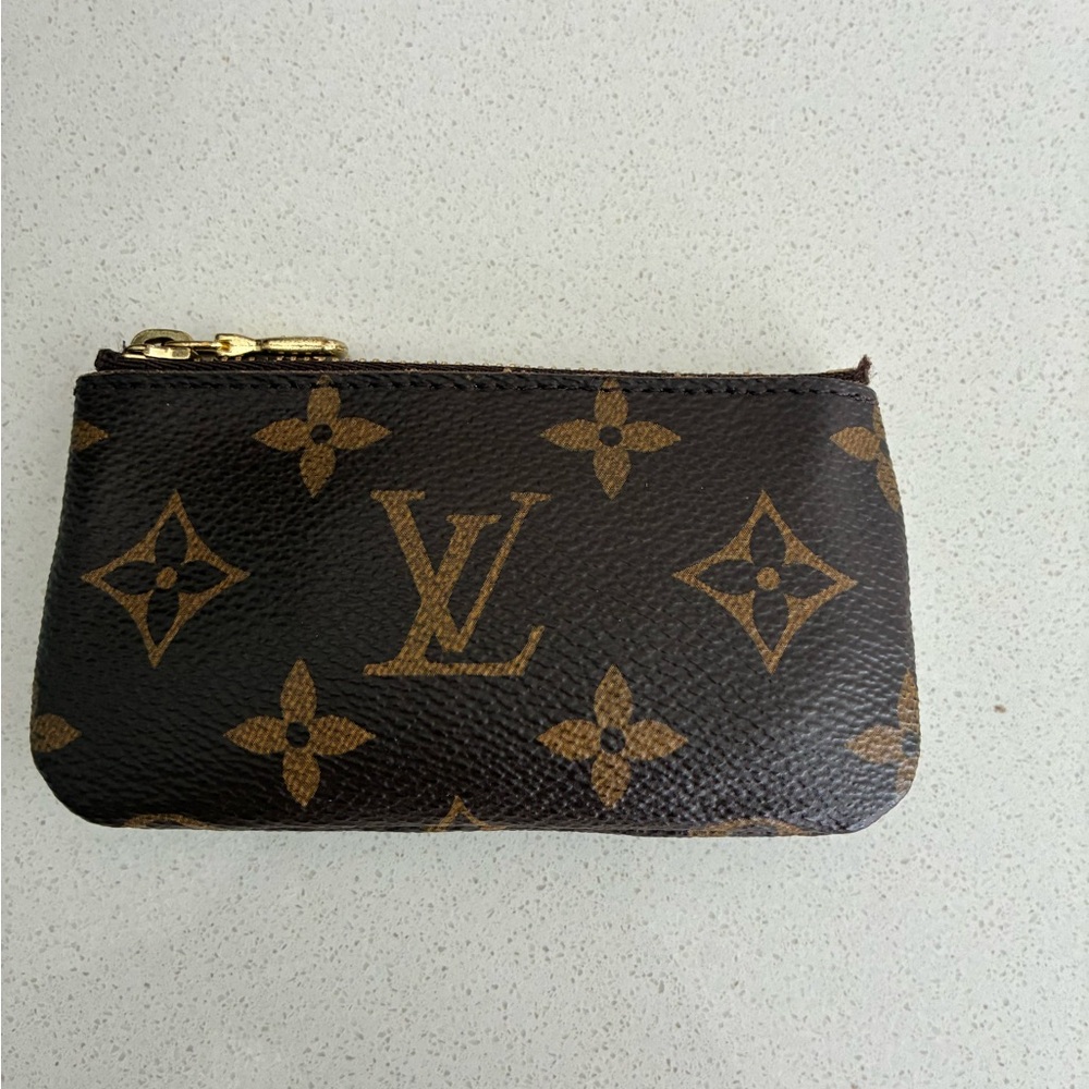 Louis Vuitton Brown and Gold Monogram Pouch